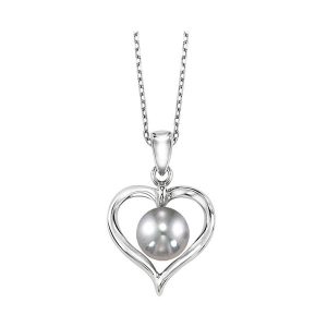 SILVER WHITE & PEARL PENDANT