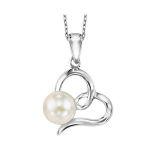 SILVER WHITE & PEARL PENDANT