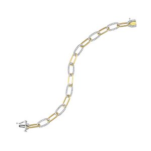 14KT WHITE YELLOW GOLD DIAMOND 1 1/2CTW BRACELET