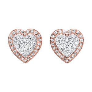 14KT ROSE GOLD DIAMOND 1/4CTW EARRING
