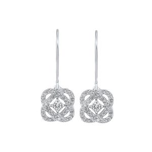 SILVER DIAMOND 1/4CTW EARRING