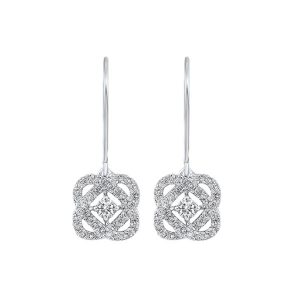 14KT WHITE GOLD DIAMOND 1/2CTW EARRING
