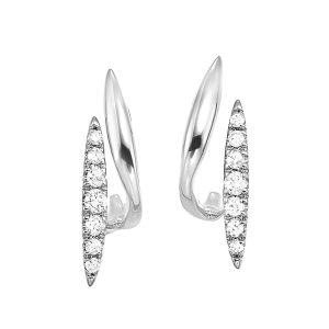 10KT WHITE GOLD DIAMOND 1/5CTW EARRING