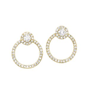 14KT YELLOW GOLD DIAMOND 3/8CTW EARRING