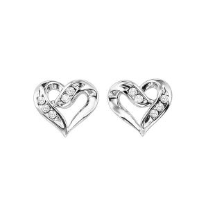 SILVER DIAMOND 1/50CTW EARRING