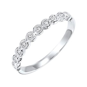 10KT WHITE GOLD DIAMOND 1/10CTW RING