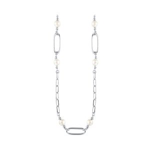 SILVER PEARL NECKLACE