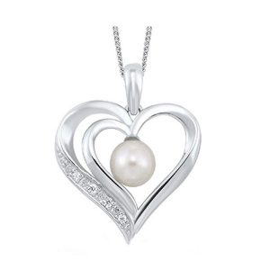 SILVER PEARL 1CTW PENDANT