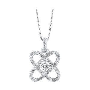 SILVER DIAMOND 1/4CTW PENDANT