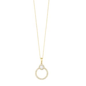 14KT YELLOW GOLD DIAMOND 1/3CTW PENDANT