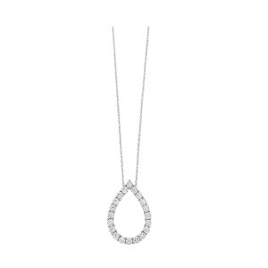 14KT WHITE GOLD DIAMOND 1/6CTW NECKLACE