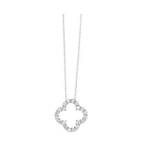 14KT WHITE GOLD DIAMOND 1/6CTW NECKLACE