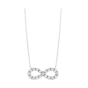 14KT WHITE GOLD DIAMOND 1/6CTW NECKLACE