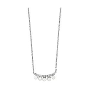 10KT WHITE GOLD DIAMOND 1/20CTW & PEARL 1/2CTW PENDANT
