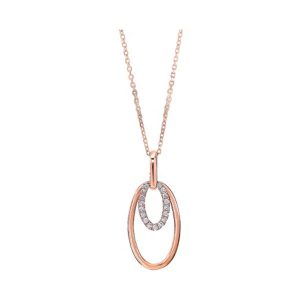 10KT WHITE ROSE GOLD DIAMOND 1/10CTW PENDANT