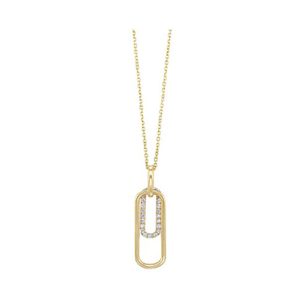 10KT YELLOW GOLD DIAMOND 1/10CTW PENDANT