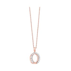 10KT ROSE GOLD DIAMOND 1/10CTW PENDANT