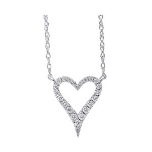 10KT WHITE GOLD DIAMOND 1/10CTW PENDANT