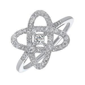 SILVER DIAMOND 1/4CTW RING