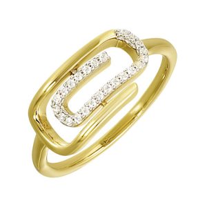 10KT YELLOW GOLD DIAMOND 1/10CTW RING