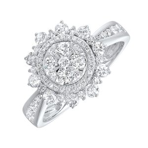 14KT WHITE GOLD DIAMOND 1CTW RING