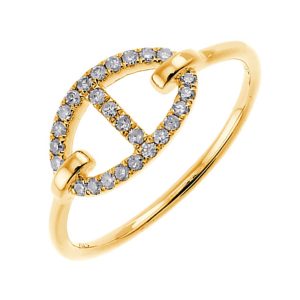 10KT YELLOW GOLD DIAMOND 1/5CTW RING
