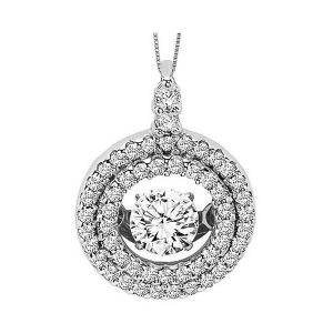 14KT WHITE GOLD DIAMOND 3/8CTW PENDANT