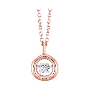 10KT ROSE GOLD DIAMOND 1/50CTW PENDANT
